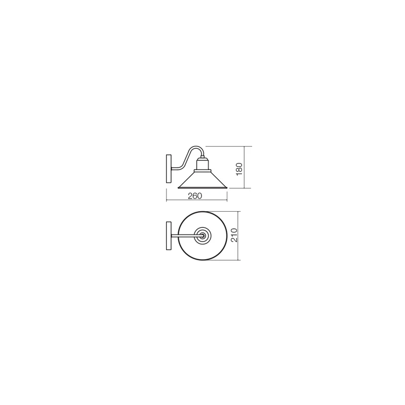 Aplică Verner 1 x 42 W E27 2