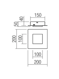 Aplică / plafonieră Tatami LED 16 W 3000/4000/6500K GD 2