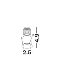 Spot Tiny LED 2 W, 220-240 V, 143 lm, 3000K, IP65, UGR <19, CRI ≥90, aluminiu 3