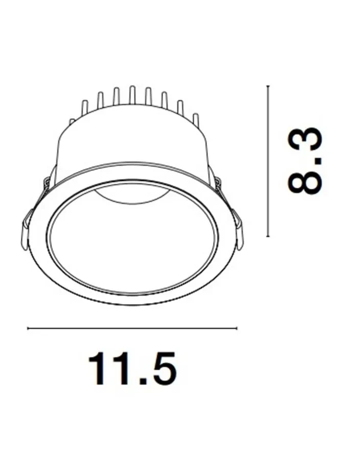 Spot CARPO 20 W, 220 V, 521 lm, 3000K, IP20, UGR <19, CRI ≥90, aluminiu 4