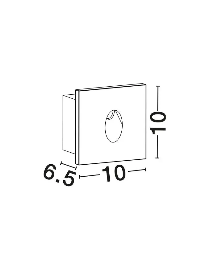 Aplică exterior RUT LED 3 W, 220-240 V, 100 lm, 3000K, IP65, ciment 8