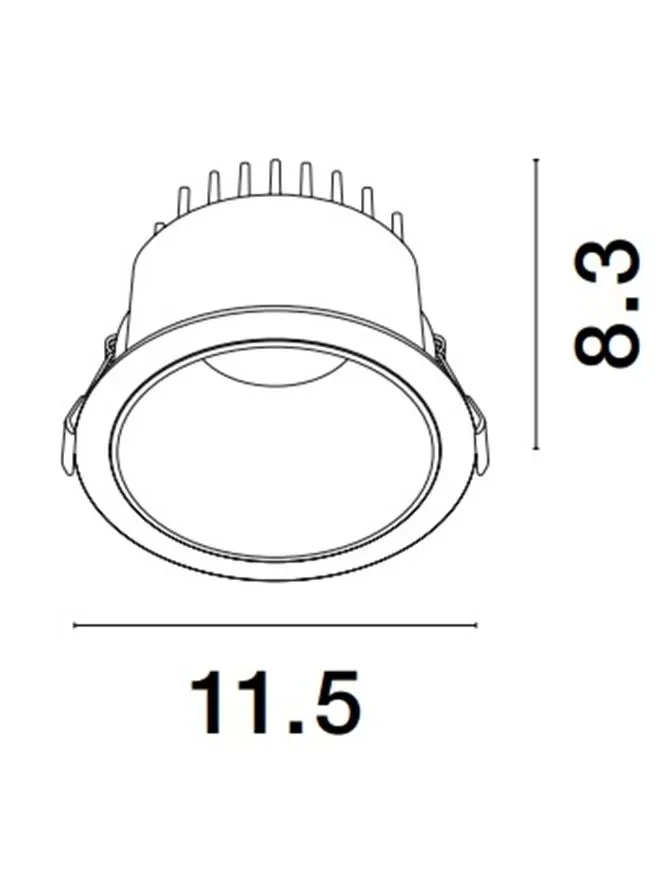 Spot CARPO 20 W, 220 V, 521 lm, 3000K, IP20, UGR <19, CRI ≥90, aluminiu 2