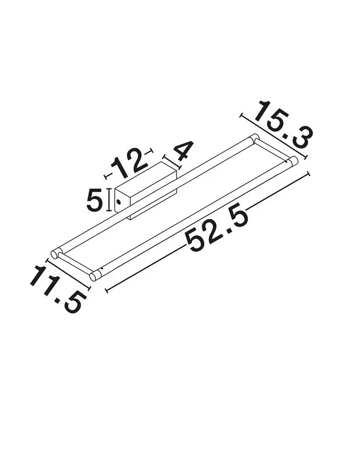 Aplică OLAS LED 8 W, 220-240 V, 425 lm, 3000K, IP20, policarbonat, aluminiu și oțel 7