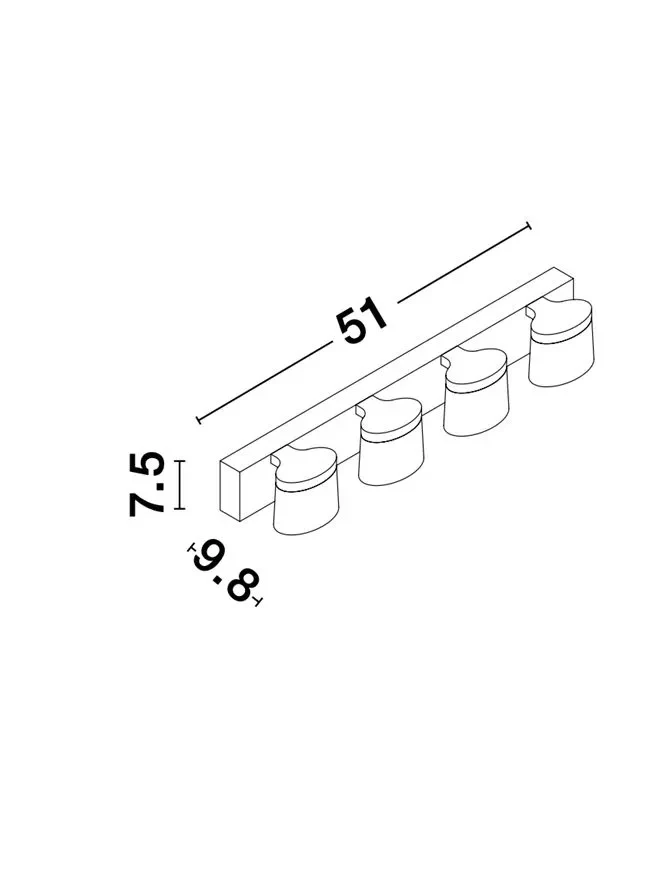 Aplică SABIA LED 20 W, 220-240 V, 1906 lm, 3000K, IP44, aluminiu și acril 9