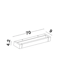 Aplică LINE LED 20 W, 230 V, 3000K, IP20, aluminiu și acril 9