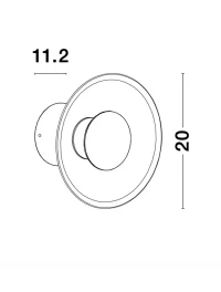 Aplică ESIL LED 8 W, 230 V, 536 lm, 3000K, IP20, aluminiu, sticlă și alamă 4