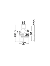 Aplică MARGOT LED 19 W, 220-240 V, 1026 lm, 2700-3000-4000K, IP20, dimmabil Triac prin DIP switch, aluminiu și acril 7