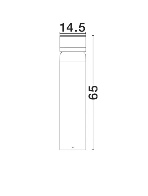 Stâlp AIRY LED 8 W, 220-240 V, 369 lm, 3000K, IP65, policarbonat și aluminiu