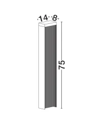 Stâlp ALLEY LED 8 W, 220-240 V, 365 lm, 3000K, IP65, aluminiu și sticlă 7
