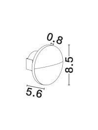 Aplică exterior TOC LED 2 W, 220-240 V, 60 lm, 2700K, IP65, policarbonat și aluminiu 8