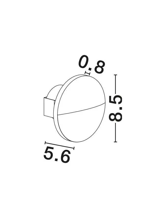 Aplică exterior TOC LED 2 W, 220-240 V, 60 lm, 2700K, IP65, policarbonat și aluminiu 8
