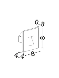 Aplică exterior PIK LED 2 W, 220-240 V, 85 lm, 3000K, IP65, policarbonat și aluminiu 6