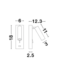 Aplică FUSE LED 3 W, 220-240 V, 210 lm, 3000K, IP20 7