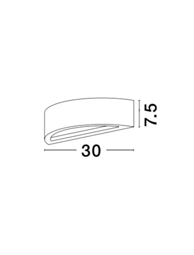 Aplică SANDRO E14, 1x5 W, 230 V, IP20, gips 3