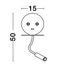 Aplică ECLIP LED 3 W+6 W, 230 V, 210 lm+310 lm, 3000K, IP20, aluminiu 8