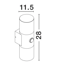 Aplică exterior PAUL LED 10 W, 220-240 V, 893 lm, 3000K, IP65, aluminiu 7