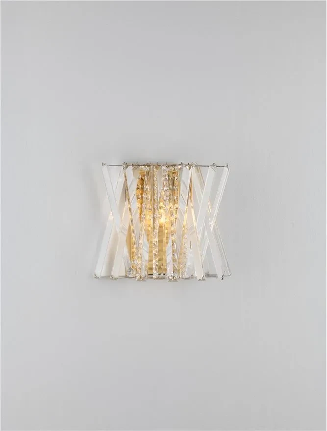 Aplică ESTRELLA E14, 2x5 W, 100-240 V, IP20, cristal, metal și alamă 4