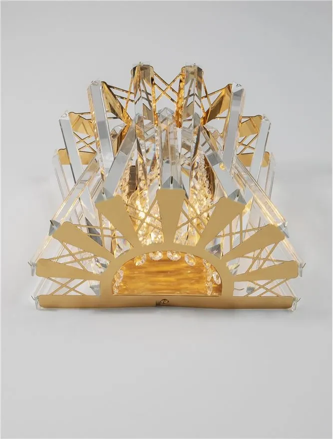 Aplică ESTRELLA E14, 2x5 W, 100-240 V, IP20, cristal, metal și alamă 6