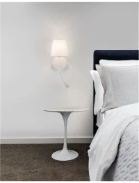 Aplică NIA E14, 3 W / 1x5 W, 230 V, 180 lm, 3000K, IP20, textil și metal