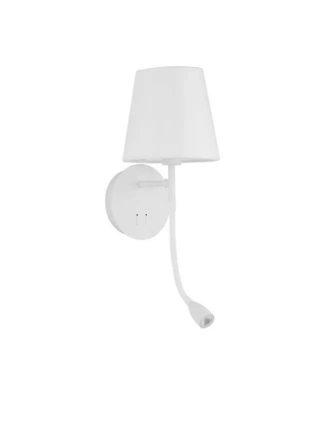Aplică NIA E14, 3 W / 1x5 W, 230 V, 180 lm, 3000K, IP20, textil și metal 2