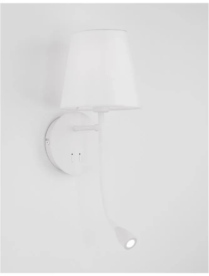 Aplică NIA E14, 3 W / 1x5 W, 230 V, 180 lm, 3000K, IP20, textil și metal 3