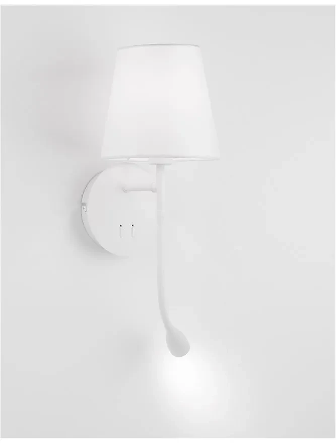 Aplică NIA E14, 3 W / 1x5 W, 230 V, 180 lm, 3000K, IP20, textil și metal 6