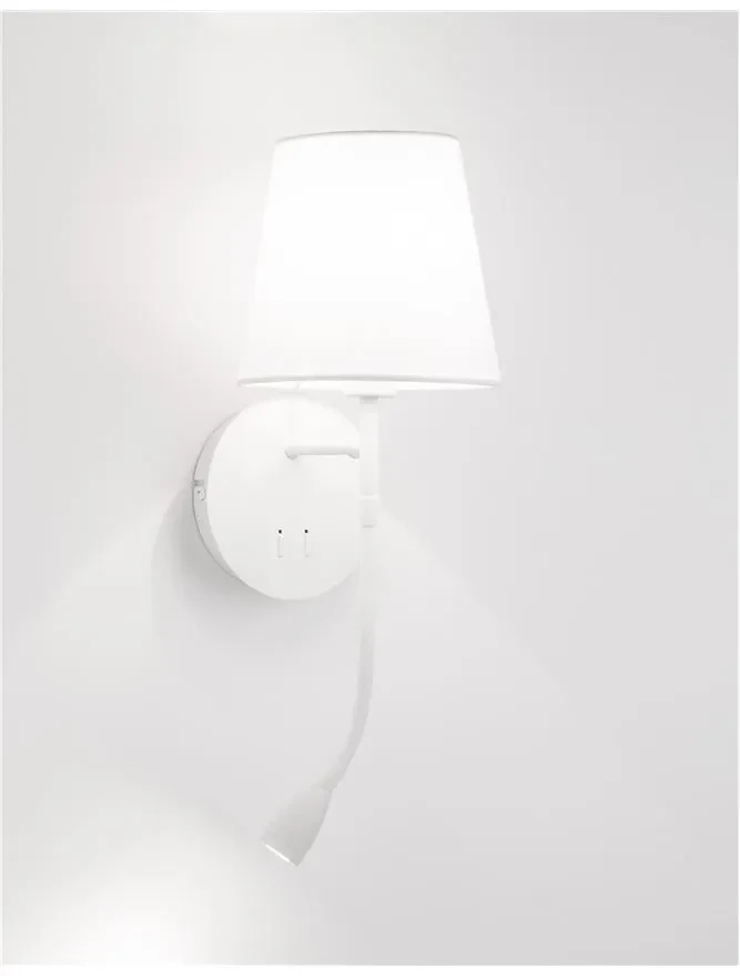Aplică NIA E14, 3 W / 1x5 W, 230 V, 180 lm, 3000K, IP20, textil și metal 7