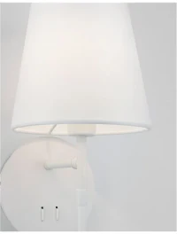 Aplică NIA E14, 3 W / 1x5 W, 230 V, 180 lm, 3000K, IP20, textil și metal 8