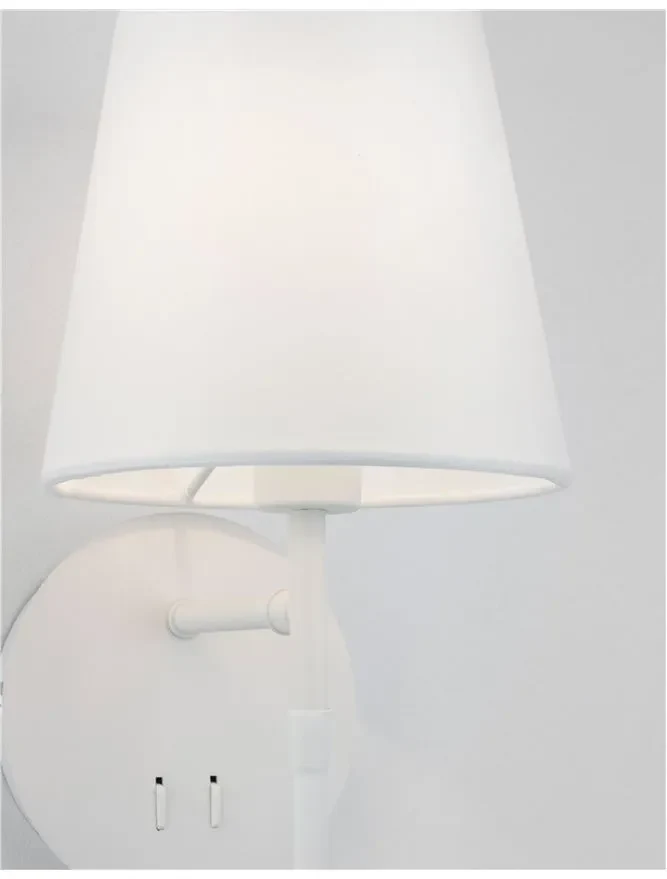 Aplică NIA E14, 3 W / 1x5 W, 230 V, 180 lm, 3000K, IP20, textil și metal 8