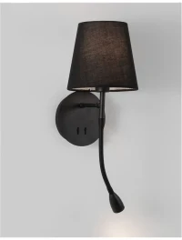 Aplică NIA E14, 3 W / 1x5 W, 230 V, 180 lm, 3000K, IP20, textil și metal