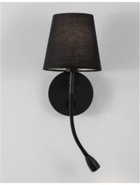 Aplică NIA E14, 3 W / 1x5 W, 230 V, 180 lm, 3000K, IP20, textil și metal 3