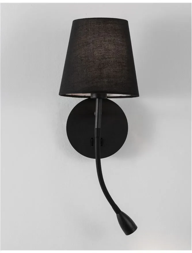 Aplică NIA E14, 3 W / 1x5 W, 230 V, 180 lm, 3000K, IP20, textil și metal 3