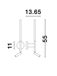 Aplică HANDY LED 3 W+6 W, 230 V, 210 lm+310 lm, 3000K, IP20 5