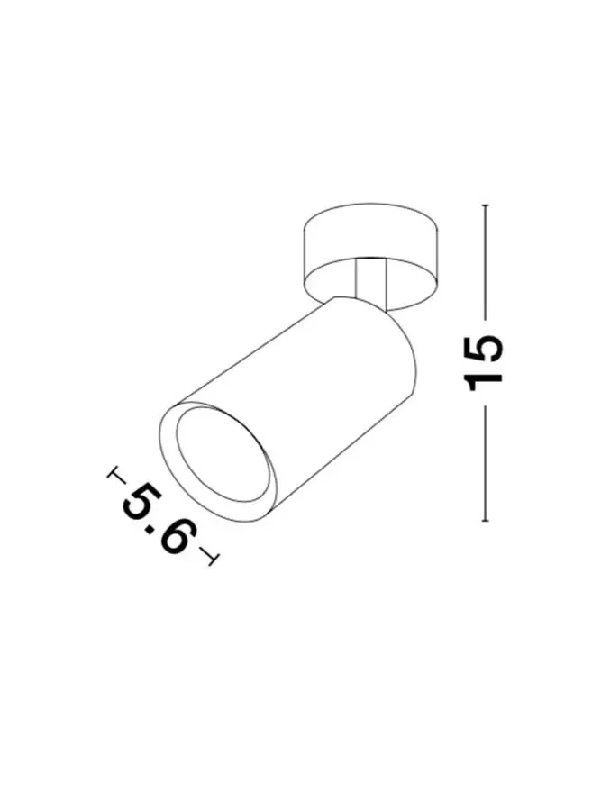 Aplică WAN GU10, compatibil 1x35 W, 230 V, IP20, aluminiu 3