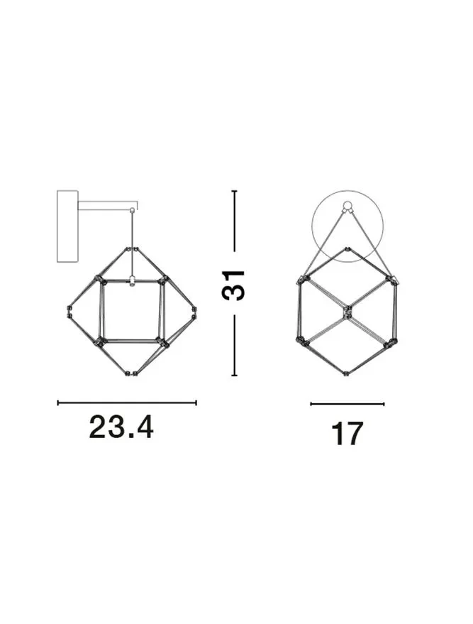 Aplică NEBULA LED 6 W, 220-240 V, 345 lm, 3000K, IP20, metal și cupru 13