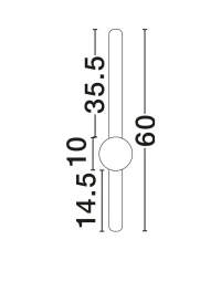 Aplică NOREI LED 11 W, 220-240 V, 895 lm, 2700-3000-4000K, IP20, dimmabil Triac prin DIP switch, aluminiu, silicon și oțel 8