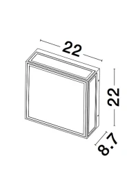 Aplică exterior SORREN E27, 2x12 W, 220-240 V, IP65, aluminiu și sticlă 5