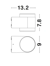 Aplică exterior NUS LED 2x4 W, 100-240 V, 480 lm, 3000K, IP54, CRI ≥80, aluminiu și acril 6