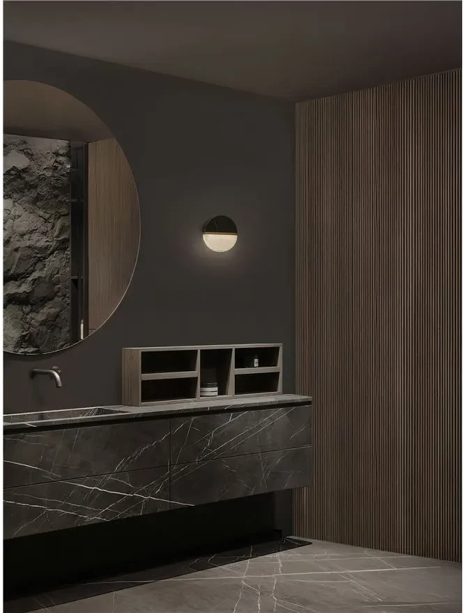 Aplică DORIN LED 7 W, 220-240 V, 431 lm, 3000K, IP44, dimmabil Triac, aluminiu, marmură, metal, sticlă și alamă 5