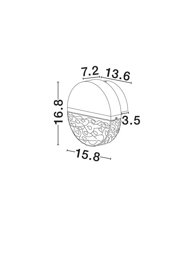 Aplică DORIN LED 7 W, 220-240 V, 431 lm, 3000K, IP44, dimmabil Triac, aluminiu, marmură, metal, sticlă și alamă 7