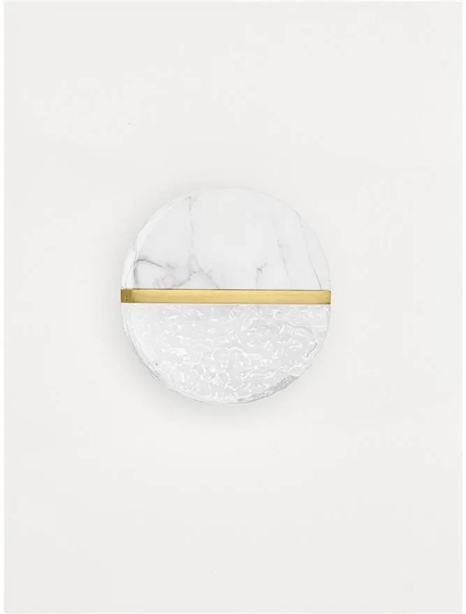 Aplică DORIN LED 7 W, 220-240 V, 431 lm, 3000K, IP44, dimmabil Triac, aluminiu, marmură, metal, sticlă și alamă 3