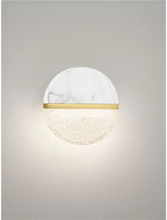 Aplică DORIN LED 7 W, 220-240 V, 431 lm, 3000K, IP44, dimmabil Triac, aluminiu, marmură, metal, sticlă și alamă 4