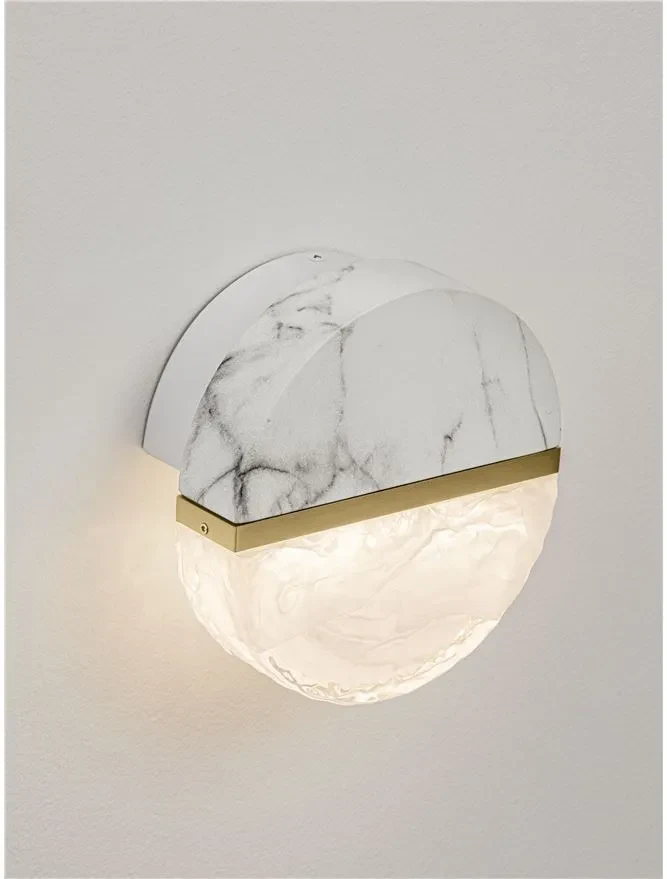 Aplică DORIN LED 7 W, 220-240 V, 431 lm, 3000K, IP44, dimmabil Triac, aluminiu, marmură, metal, sticlă și alamă 5