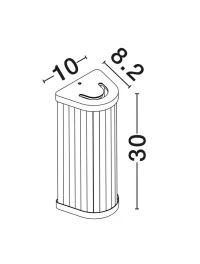 Aplică VITREE LED 11 W, 220-240 V, 888 lm, 3000-4000K, IP44, CCT selectabil prin DIP switch, aluminiu și metal 8