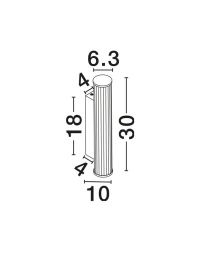 Aplică MISTY LED 7 W, 220-240 V, 455 lm, 3000-4000K, IP44, CCT selectabil prin DIP switch, aluminiu, acril și metal 7