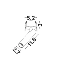 Spot Clarity LED 7 W, 220-240 V, 297 lm, 3000K, IP20, UGR <15, CRI ≥90, aluminiu 6