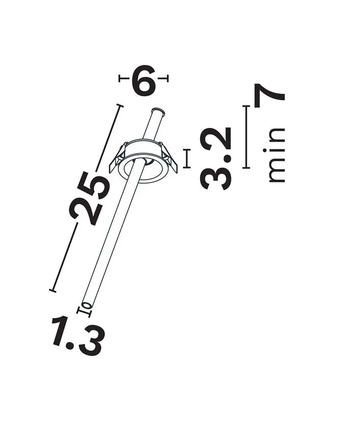 Spot Hue LED 3 W, 220-240 V, 127 lm, 3000K, IP20, UGR <15, CRI ≥90, aluminiu 7