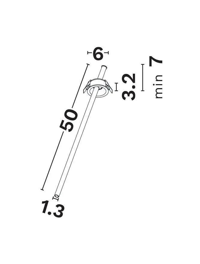 Spot Hue LED 3 W, 220-240 V, 127 lm, 3000K, IP20, UGR <15, CRI ≥90, aluminiu 6