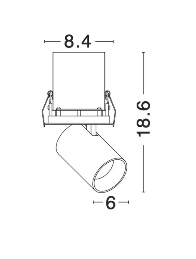 Spot PIN LED 12 W, 220-240 V, 720 lm, 3000K, IP32, aluminiu 8