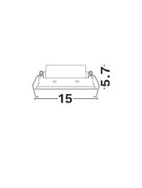 Spot Swan LED 10 W, 220-240 V, 849 lm, 4000K, IP32, UGR <16, CRI ≥90, aluminiu 6